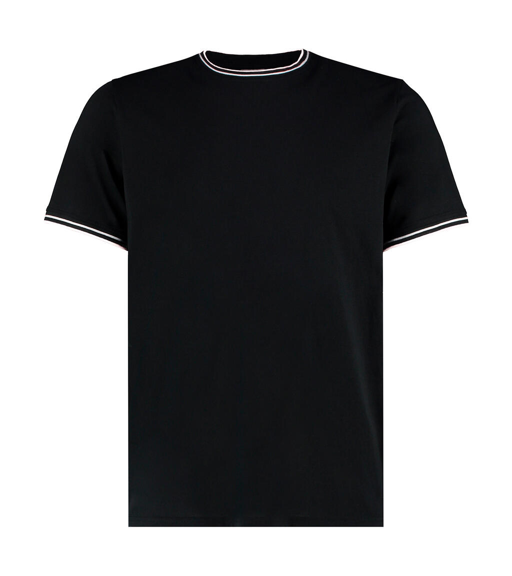 Camiseta ajustada Tipped Black/White/Grey