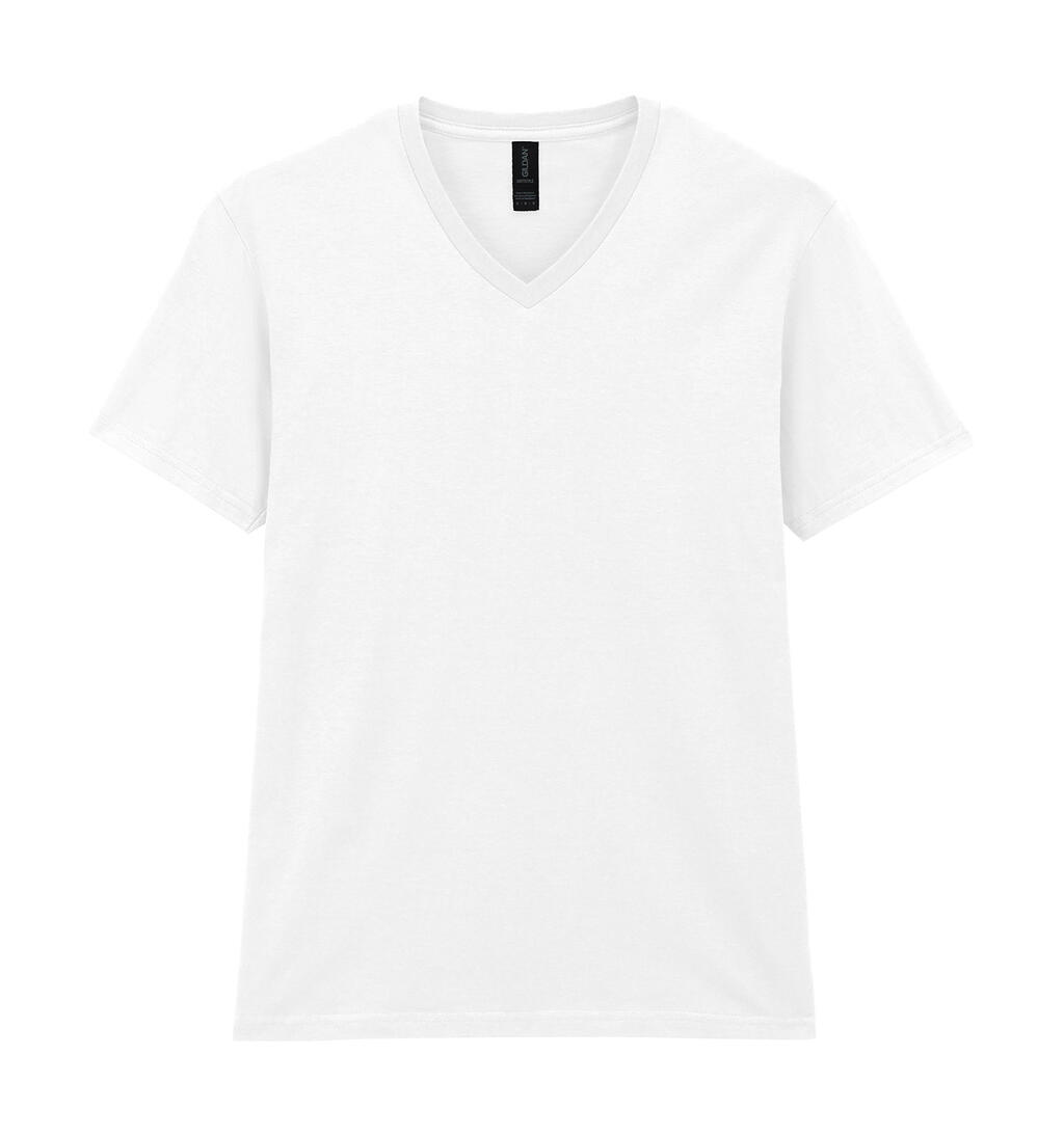 Camiseta Softstyle cuello V Hombre White
