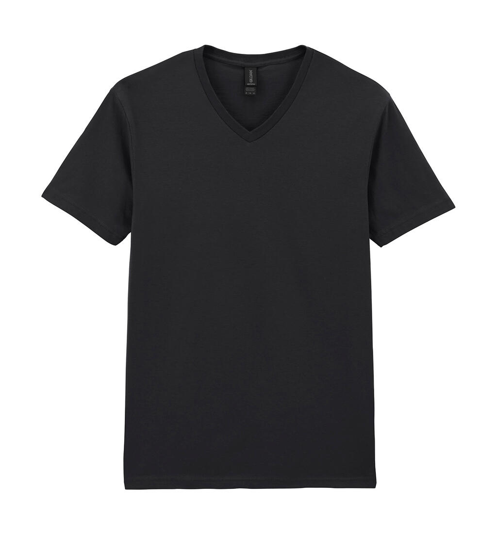 Camiseta Softstyle cuello V Hombre Black