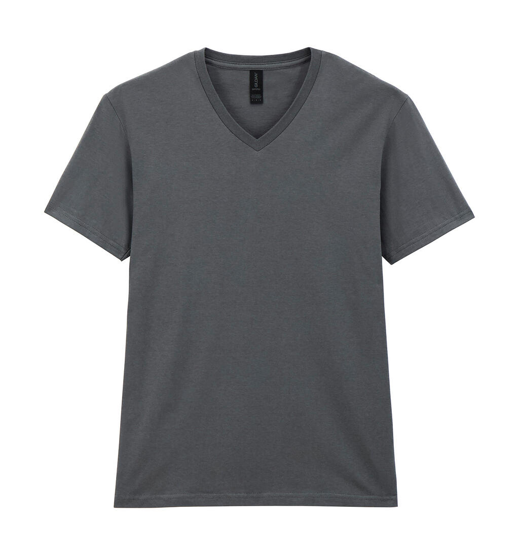 Camiseta Softstyle cuello V Hombre Charcoal