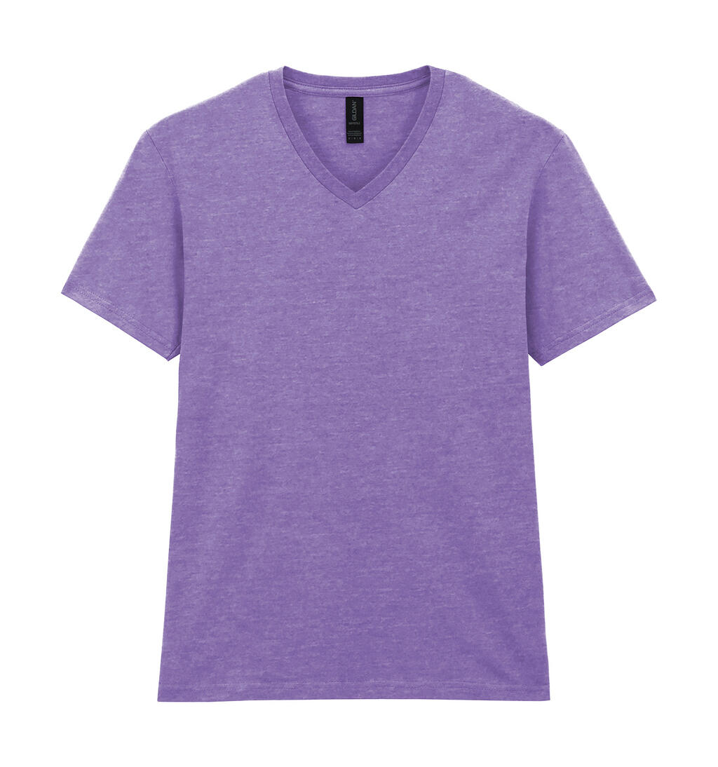 Camiseta Softstyle cuello V Hombre Heather Purple