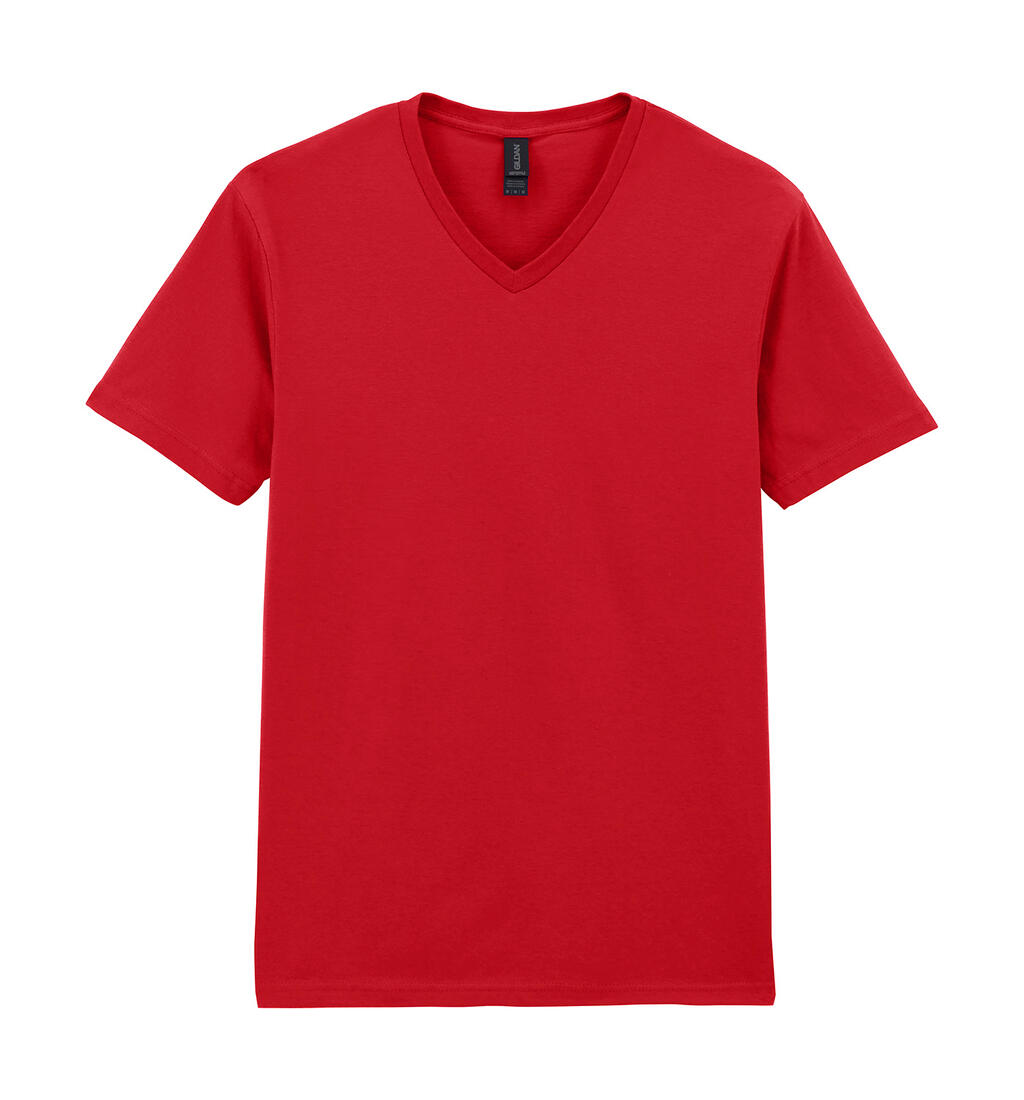 Camiseta Softstyle cuello V Hombre Red