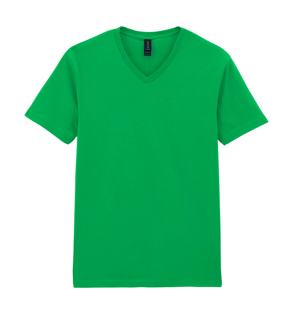 Camiseta Softstyle cuello V Hombre Irish Green