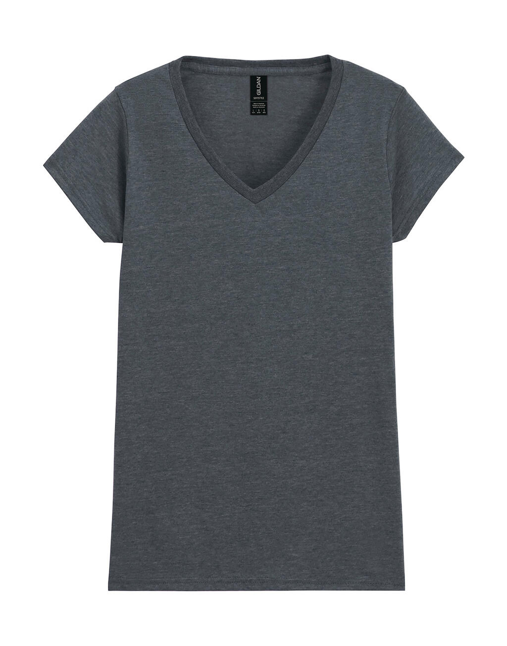Camiseta Softstyle cuello V Mujer Dark Heather