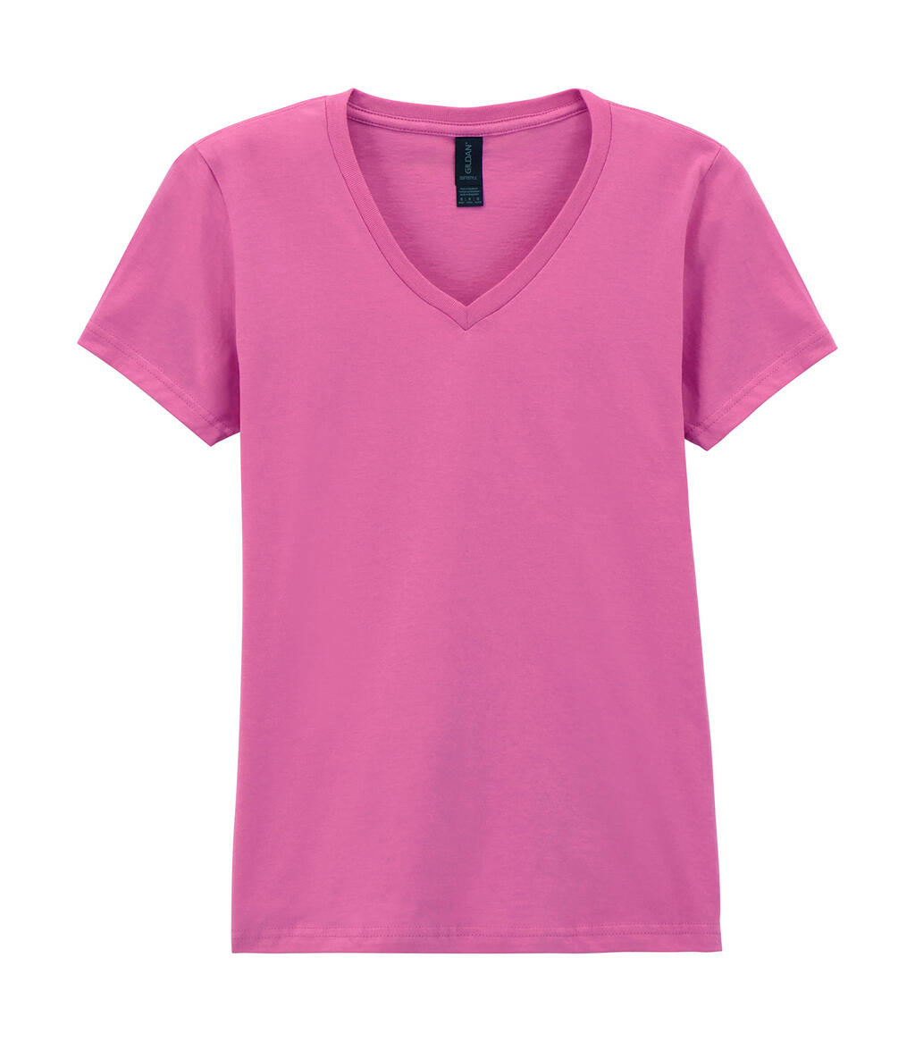 Camiseta Softstyle cuello V Mujer Azalea