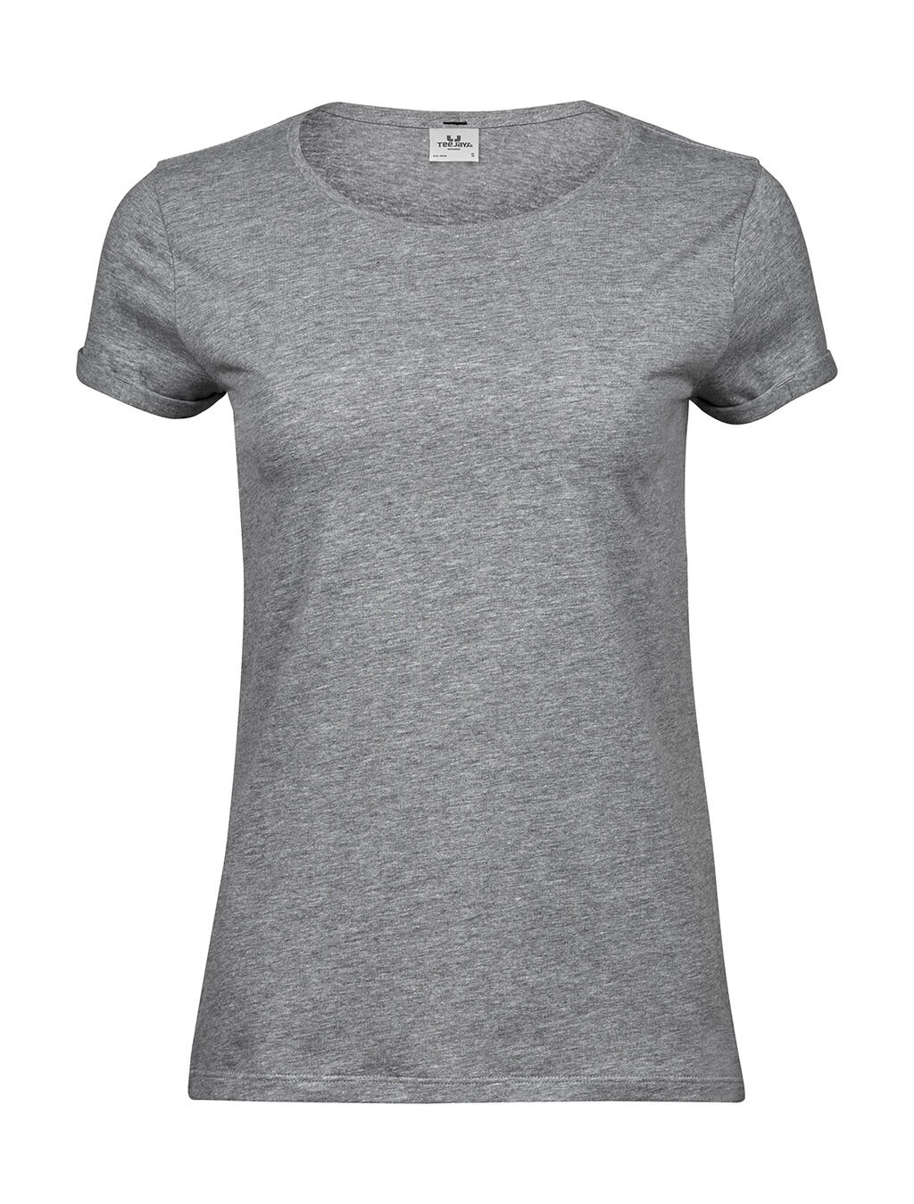 Camiseta Roll-Up mujer Heather Grey