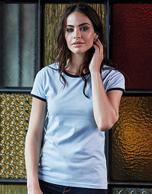 Tee Jays Camiseta Mujer Ringer