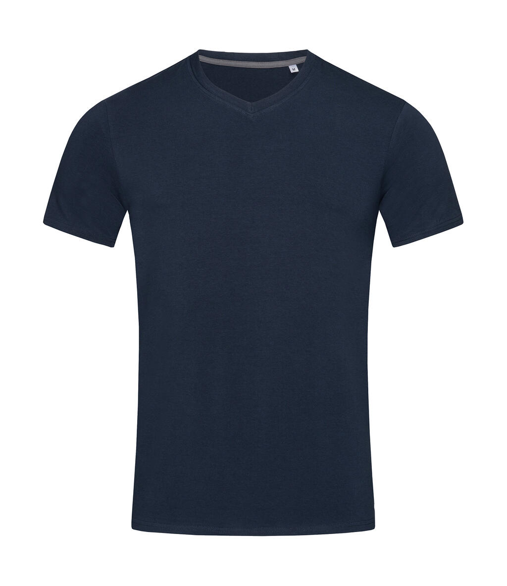 Stretch-T V-neck for men Marina Blue