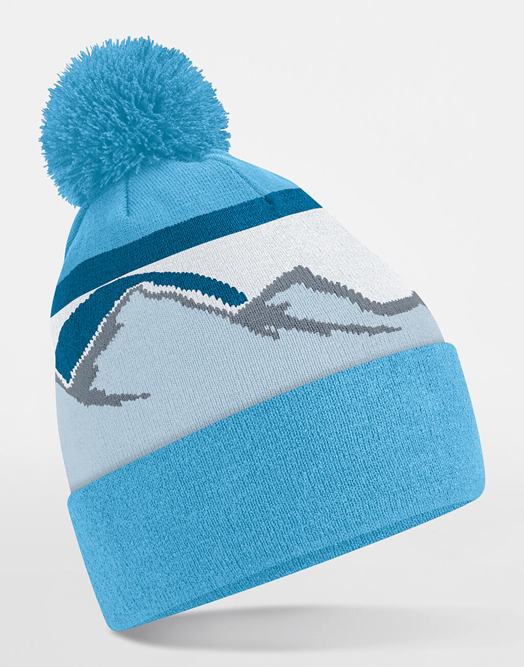 Gorro con pompón picos montañosos Glacier Peaks