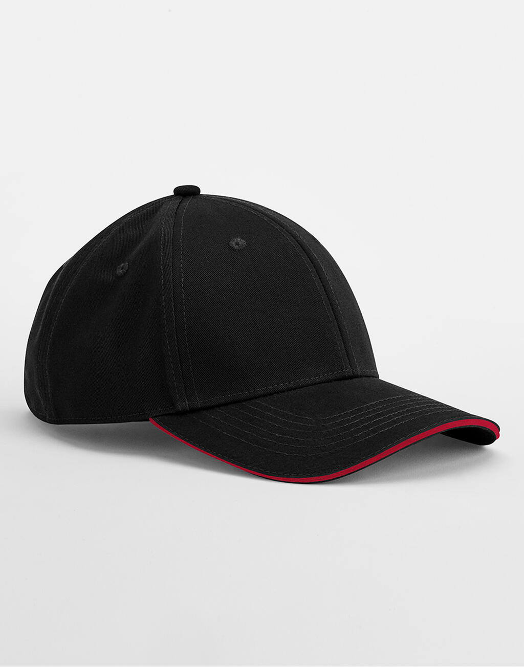Gorra.EarthAware® Clas. Algodón org. Sandwich P. Black/Classic Red