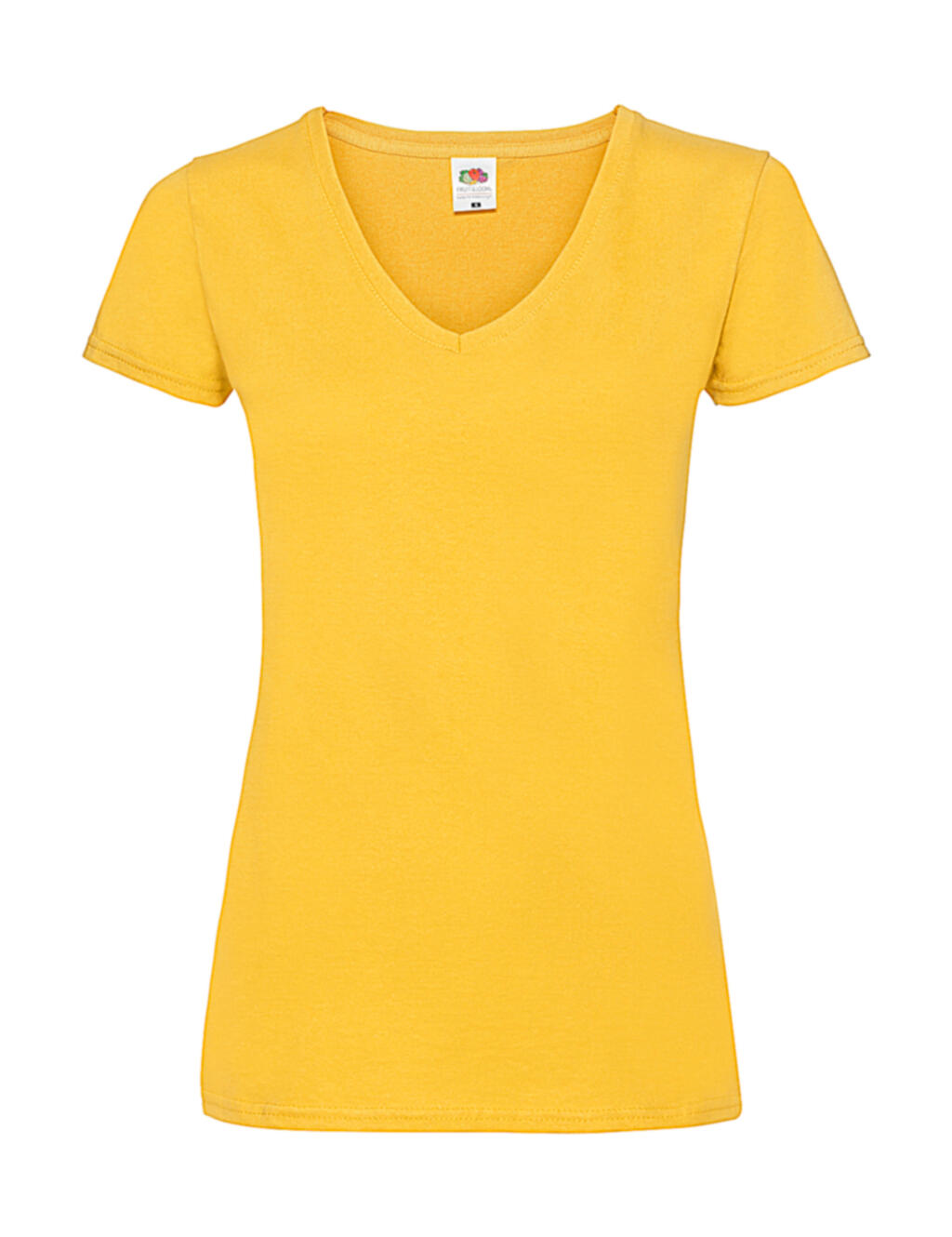 Camiseta cuello V Valueweight corte femenino Sunflower