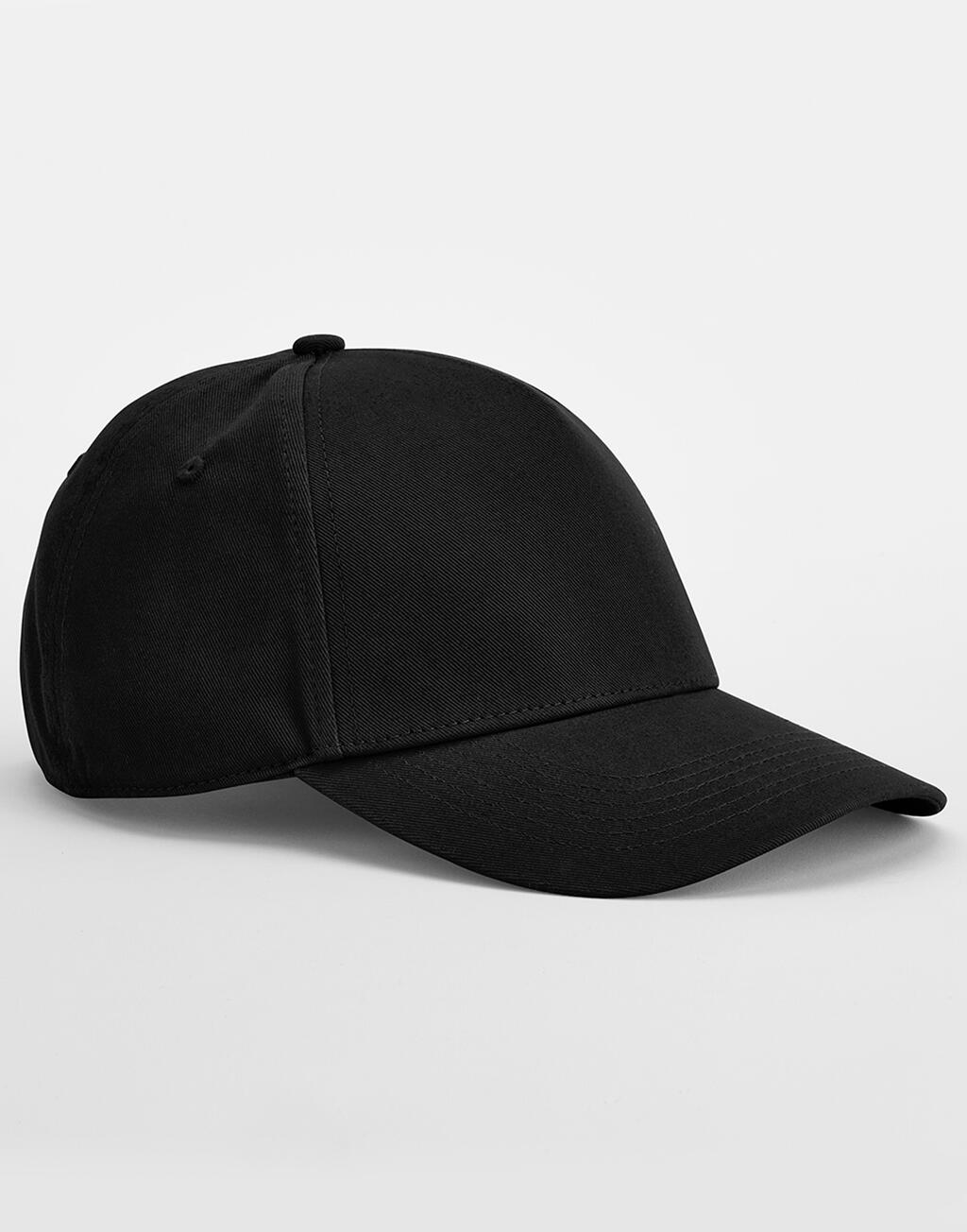 Gorra EarthAware® Clas. Algodón Org. 5 Panel Black