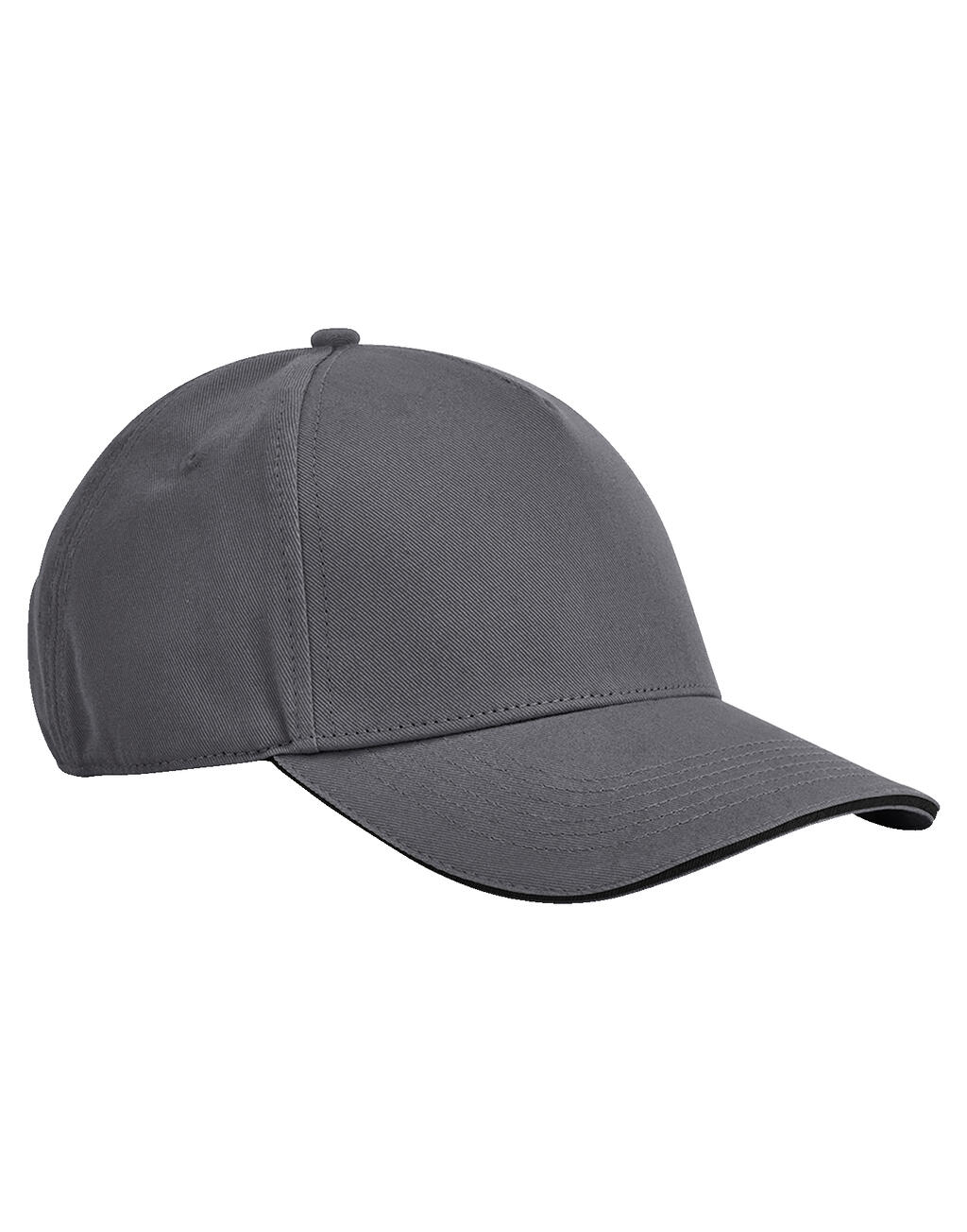 Gorra. EarthAware® Clas. Algodón Org. Sandwich P. Graphite Grey/Black