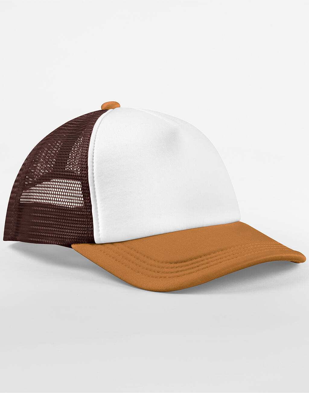 Gorra Trucker Retro de 5 paneles Chocolate/Dark Amber