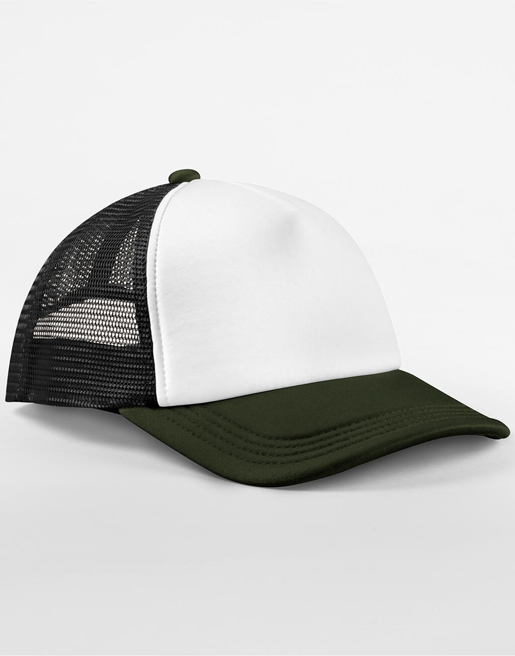 Gorra Trucker Retro de 5 paneles Black/Dark Olive