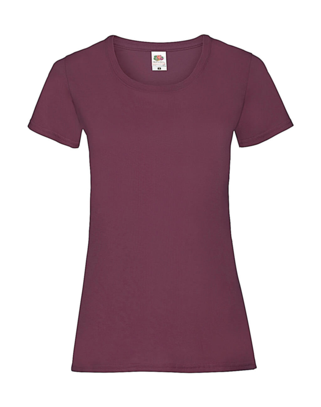 Camiseta Valueweight corte femenino Burgundy