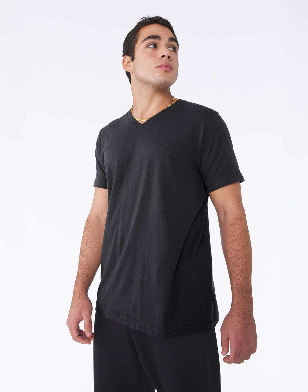  Bella Camiseta cuello V unisex de punto simpleotro