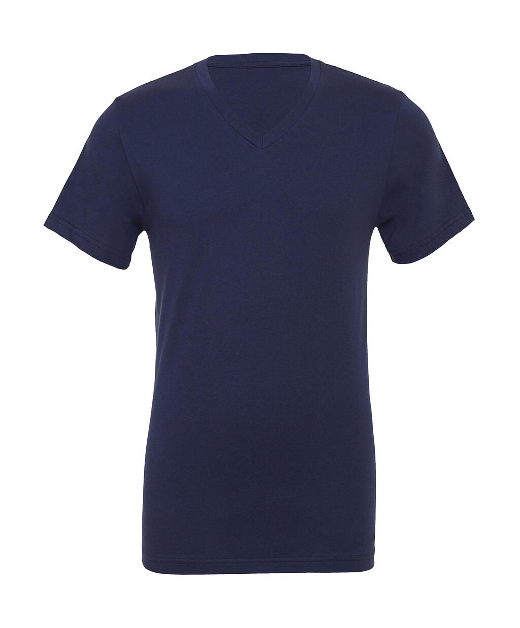 Camiseta cuello V unisex de punto simple Navy