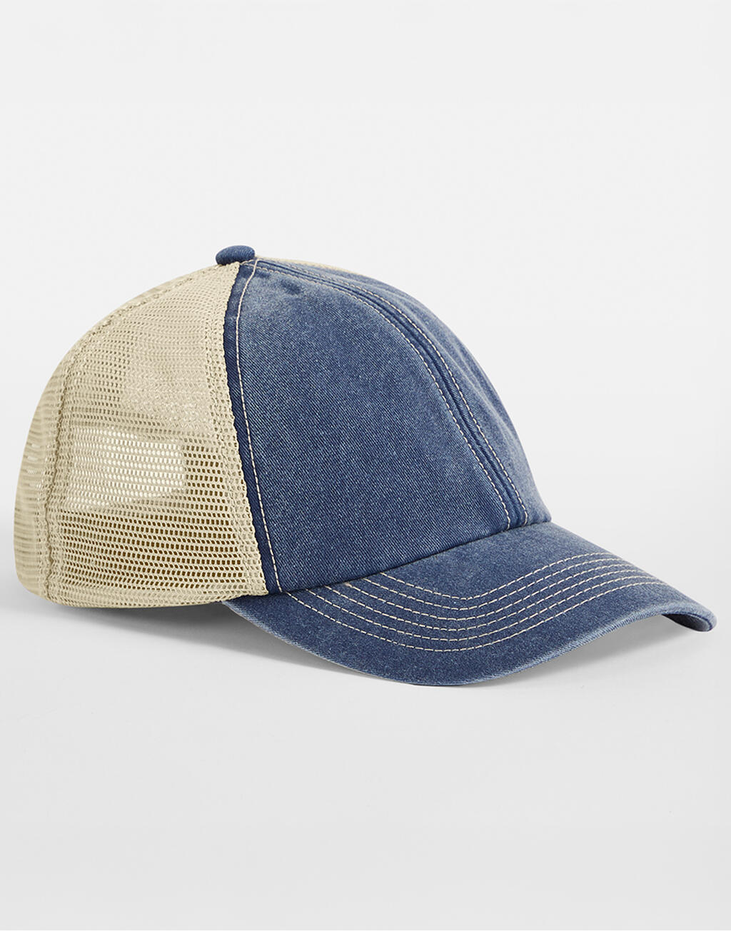 Gorra Trucker Vintage de 6 paneles Vintage Denim/Stone