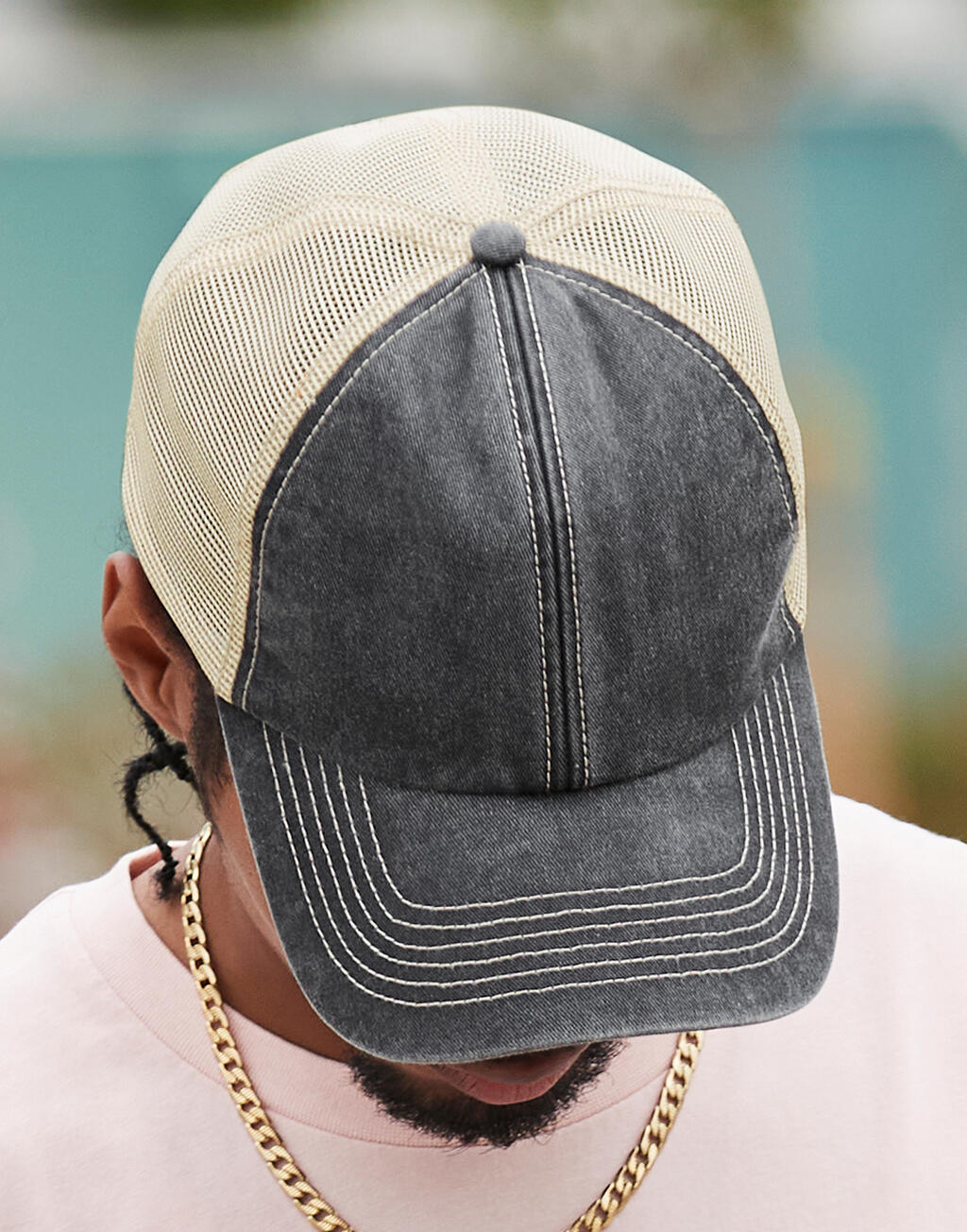  Beechfield Gorra Trucker Vintage de 6 paneles