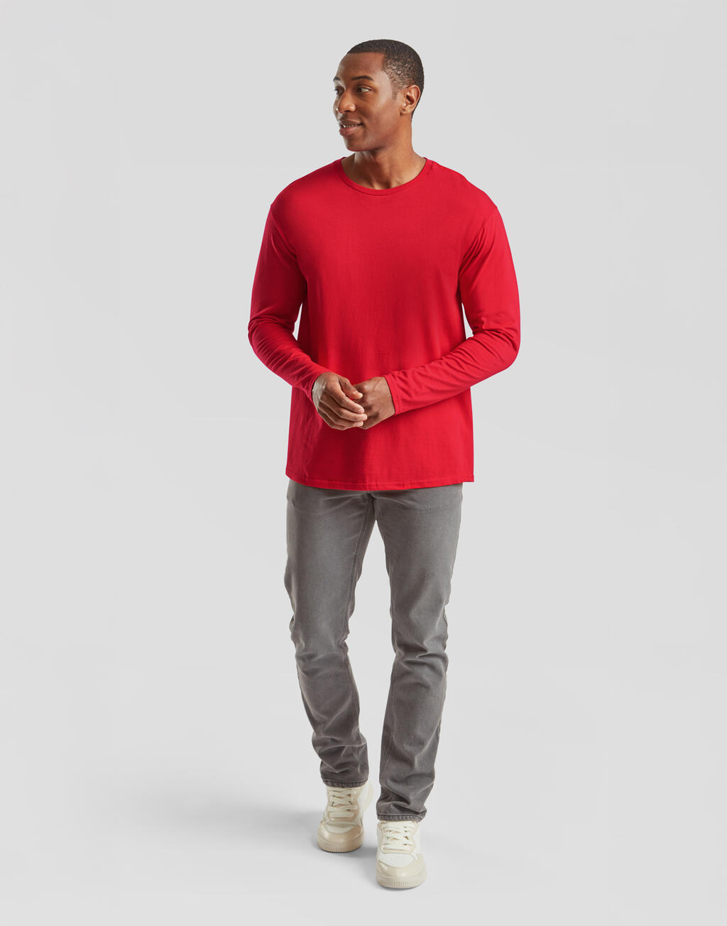  Fruit of the Loom Camiseta Iconic Classic 150 manga larga hombreotro