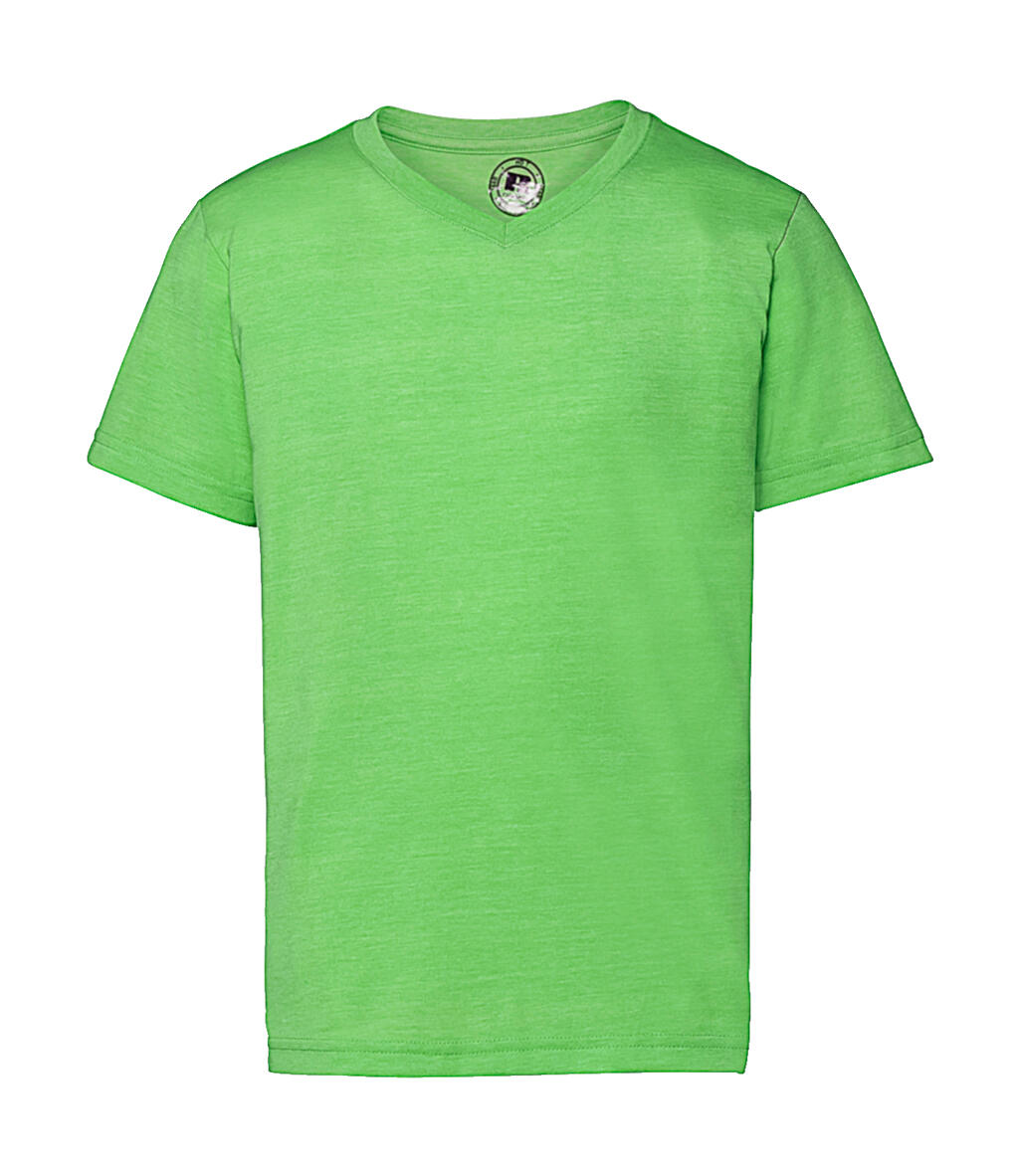 Camiseta HD cuello V niño Green Marl