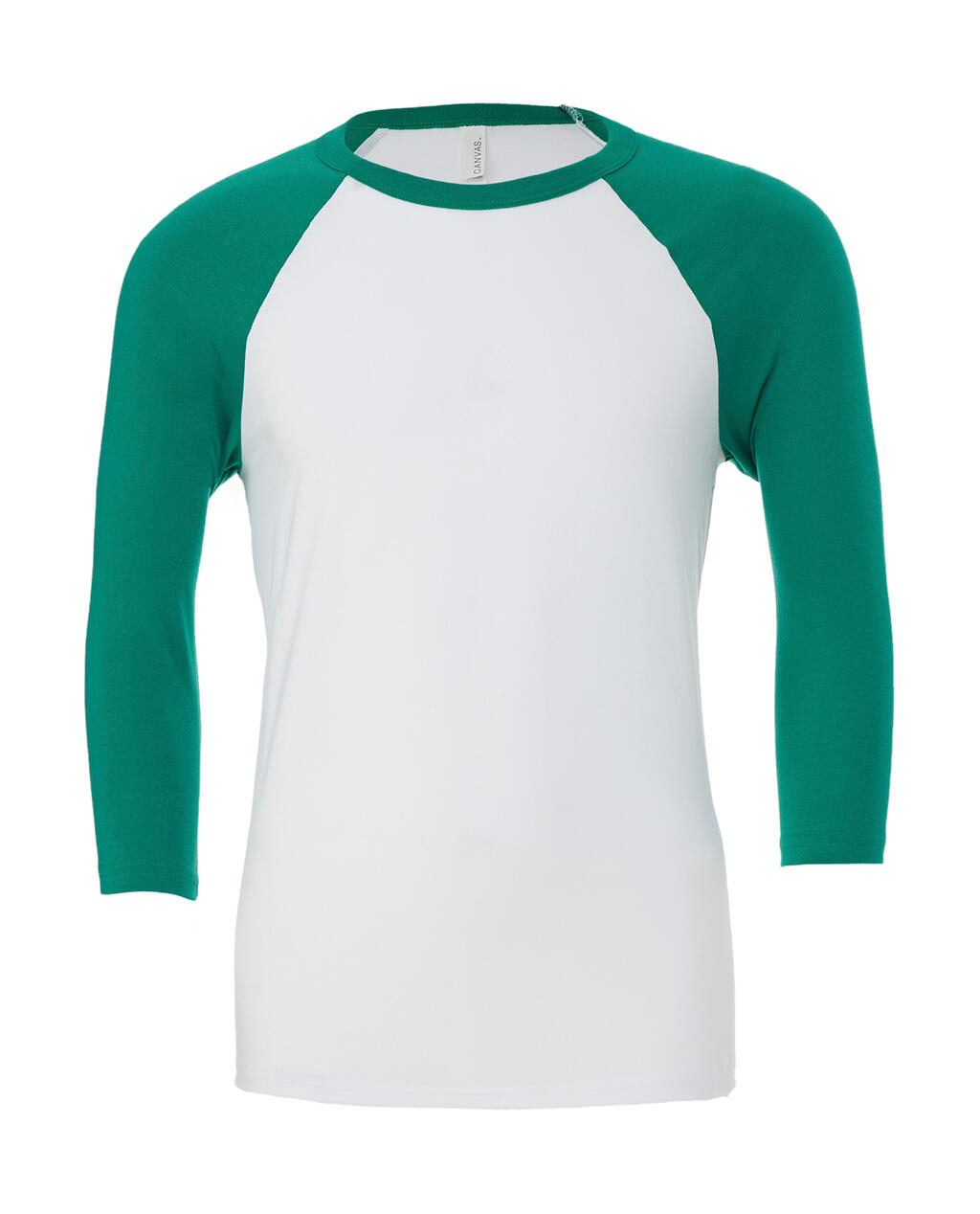 Camiseta Baseball manga 3/4 unisex White/Kelly Green