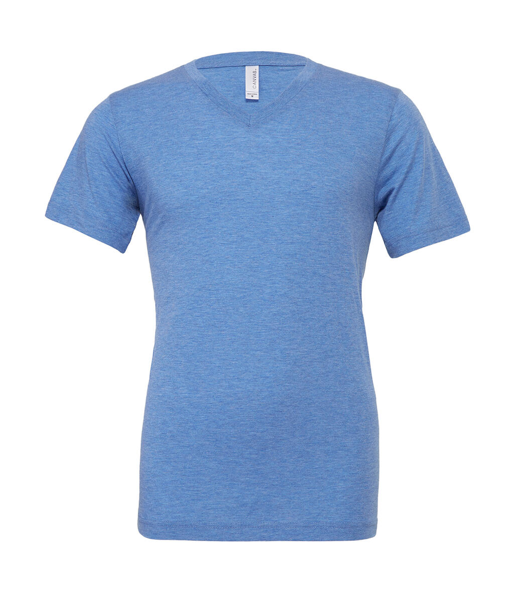 Camiseta cuello V Triblend unisex Blue Triblend