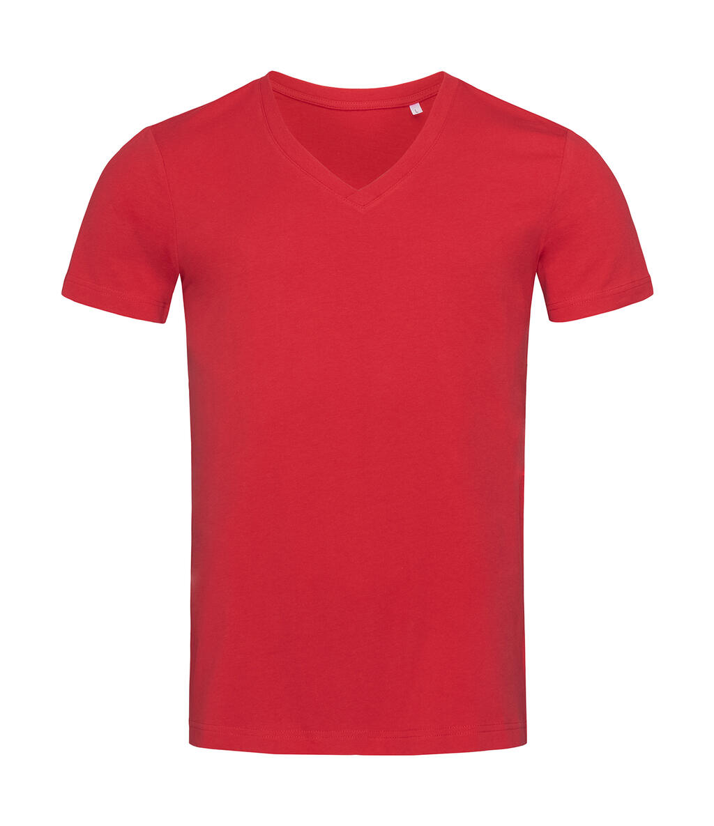 Camiseta orgánica James cuello V hombre Pepper Red