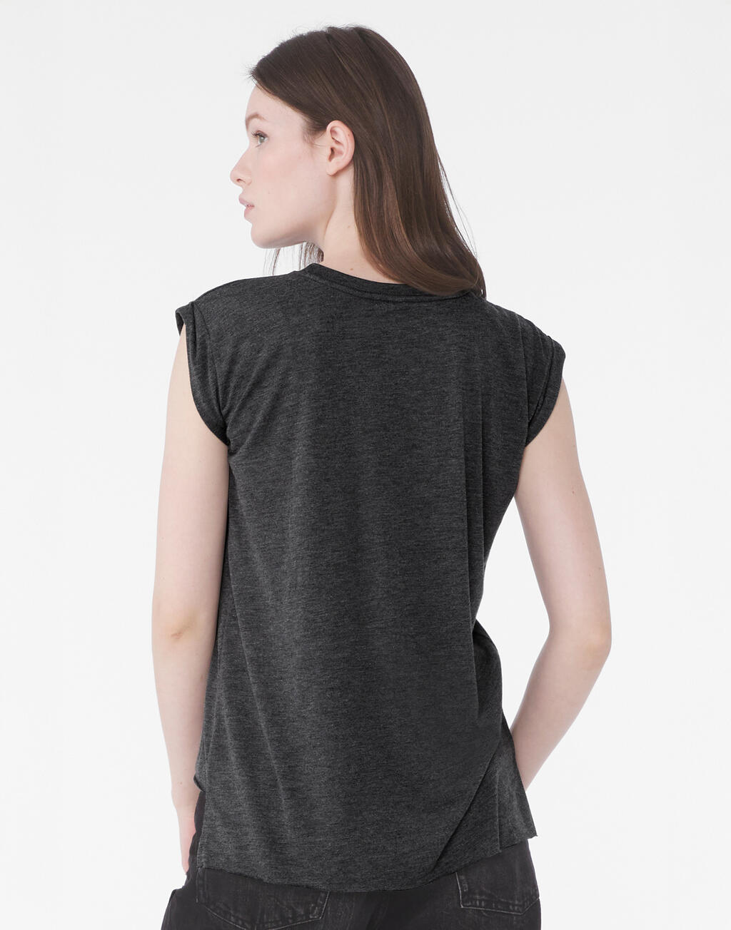  Bella Camiseta mujer manga enrolladasotro