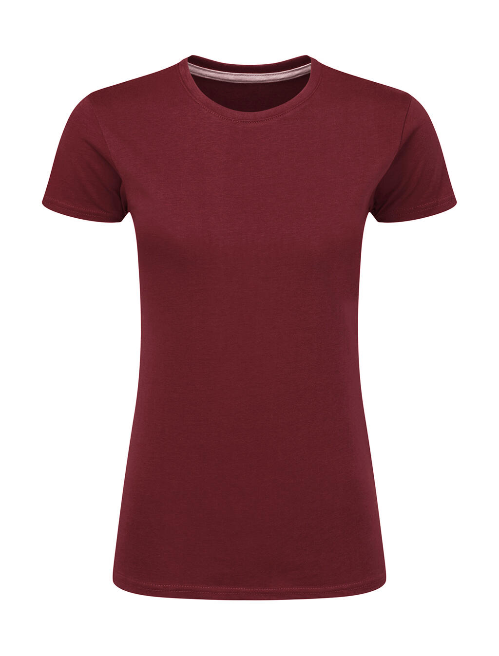 Camiseta mujer Perfect Print sin etiqueta Burgundy