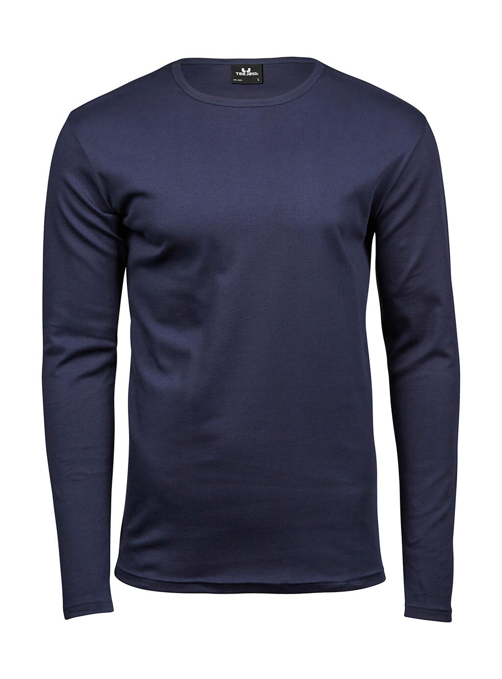 Camiseta orgánica manga larga Interlock hombre Navy