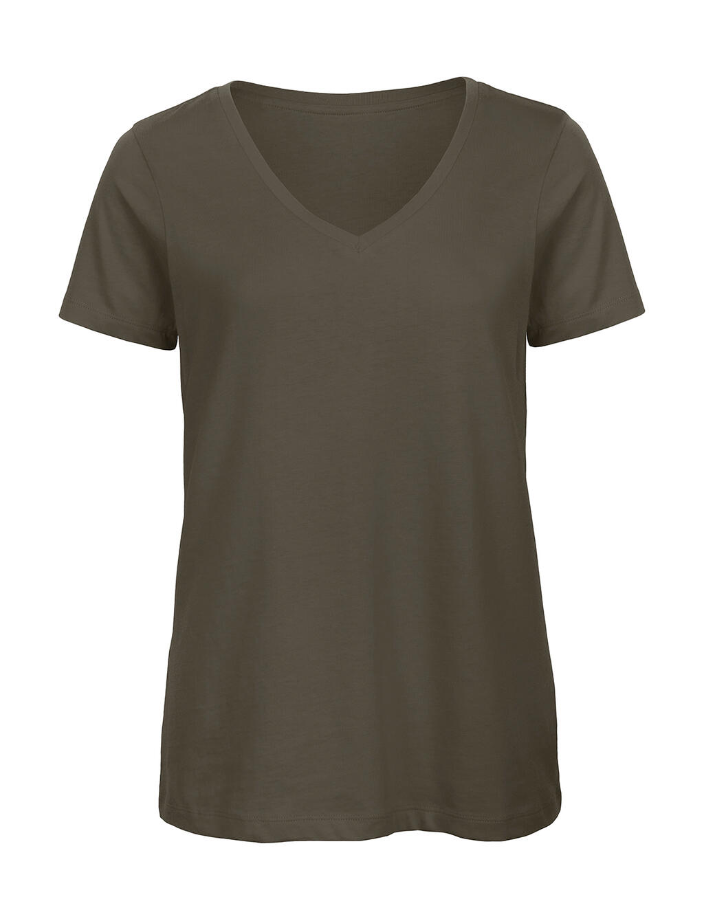 Camiseta Orgánica Inspire cuello V mujer Khaki Green
