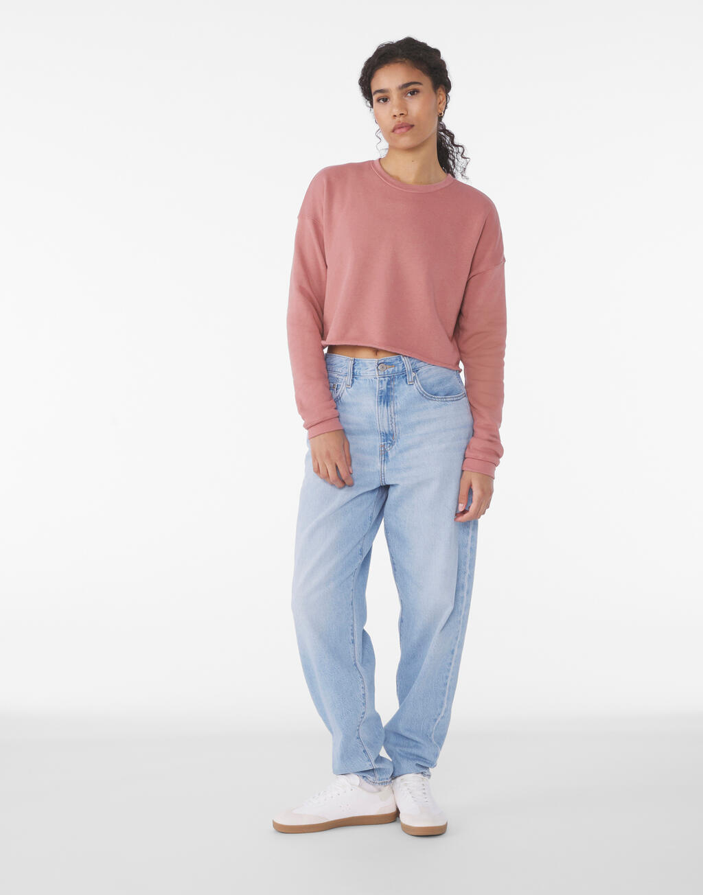  Bella Sudadera corta Mujer Crewotro