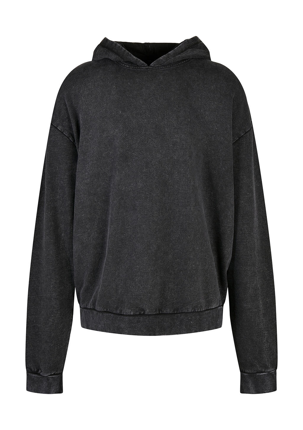 Acid Washed Oversized Hoody Black