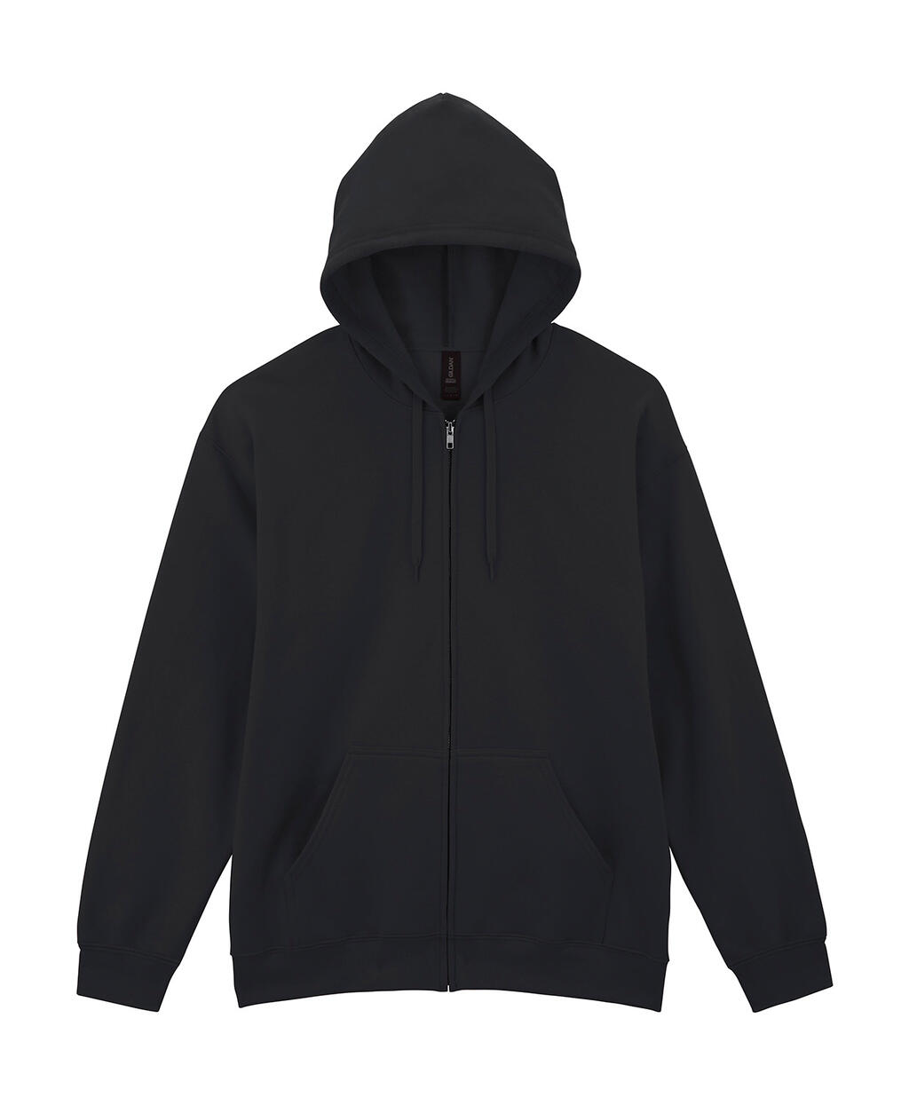 Sudadera con capucha Softstyle Midweigh cremallera Black