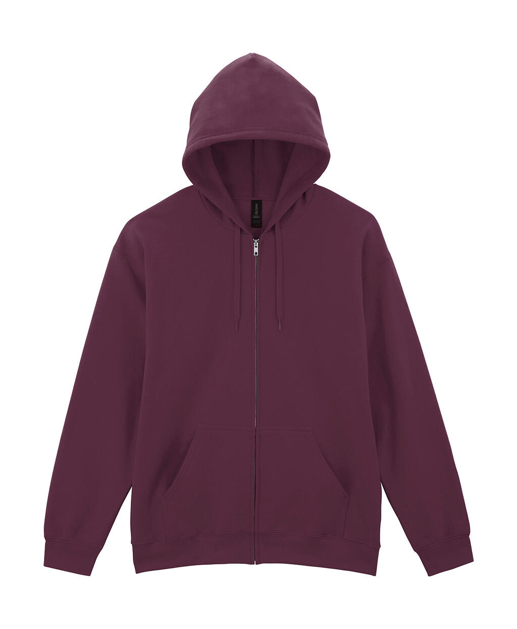 Sudadera con capucha Softstyle Midweigh cremallera Maroon