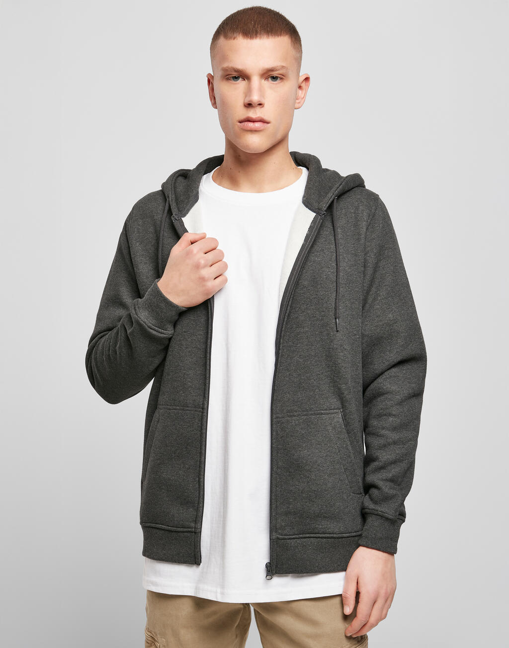  Build Your Brand Sudadera con Capucha y Cremallera Heavyotro