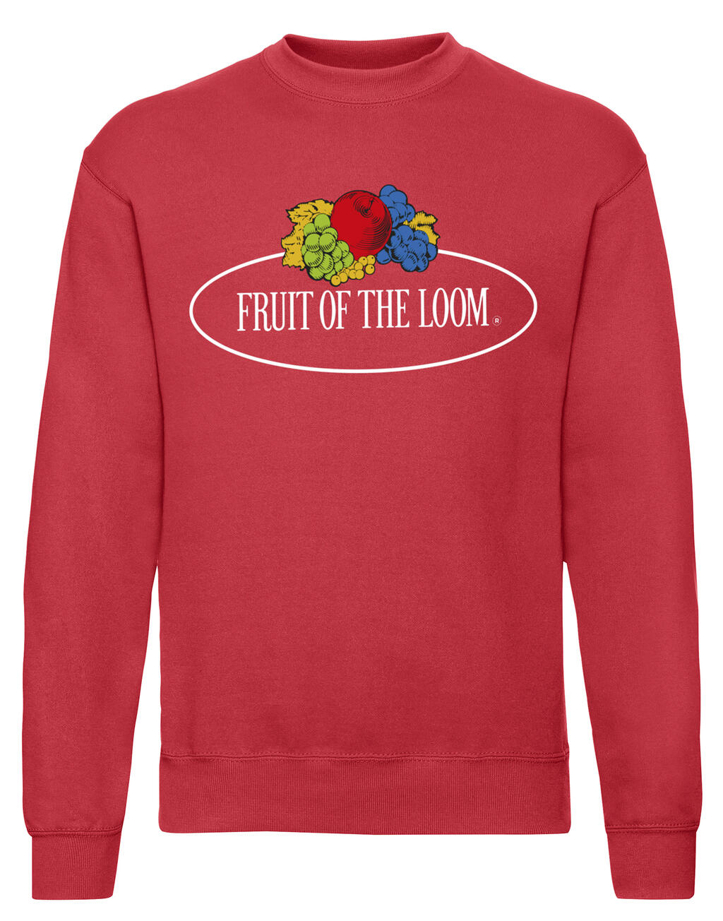  Fruit of the Loom Sudadera Vintage Set In con logo grande impreso
