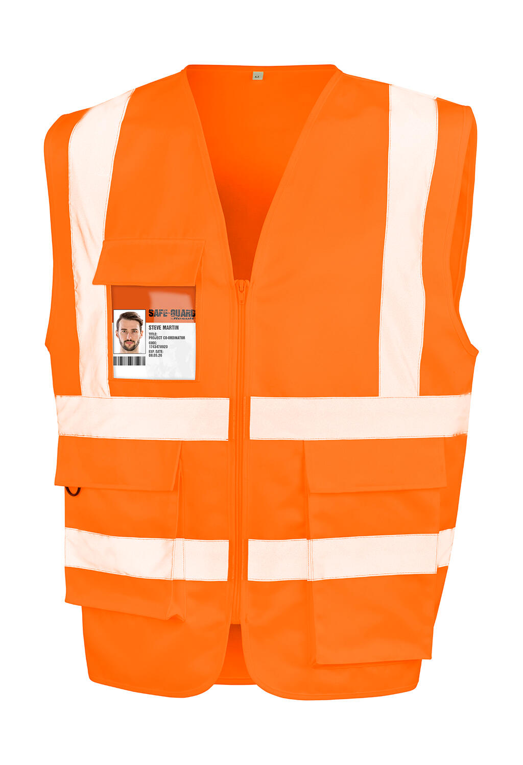 Chaleco seguridad resistente poliéster Fluorescent Orange