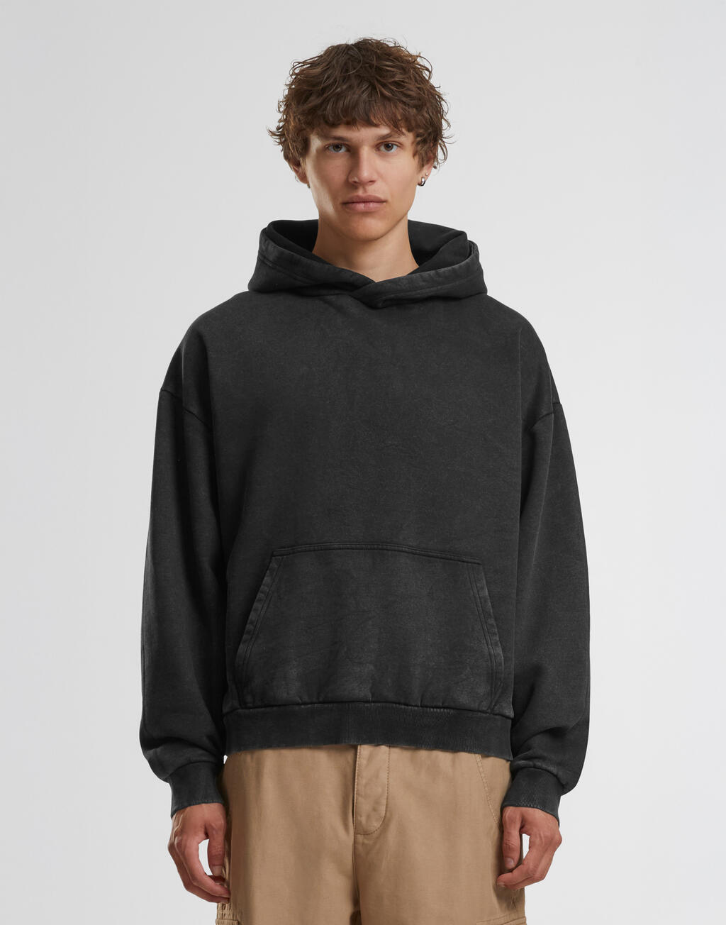 Build Your Brand Sudadera con Capucha Vintage Heavy