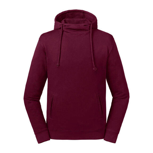 Sudadera con capucha de cuello alto Orgánica Burgundy