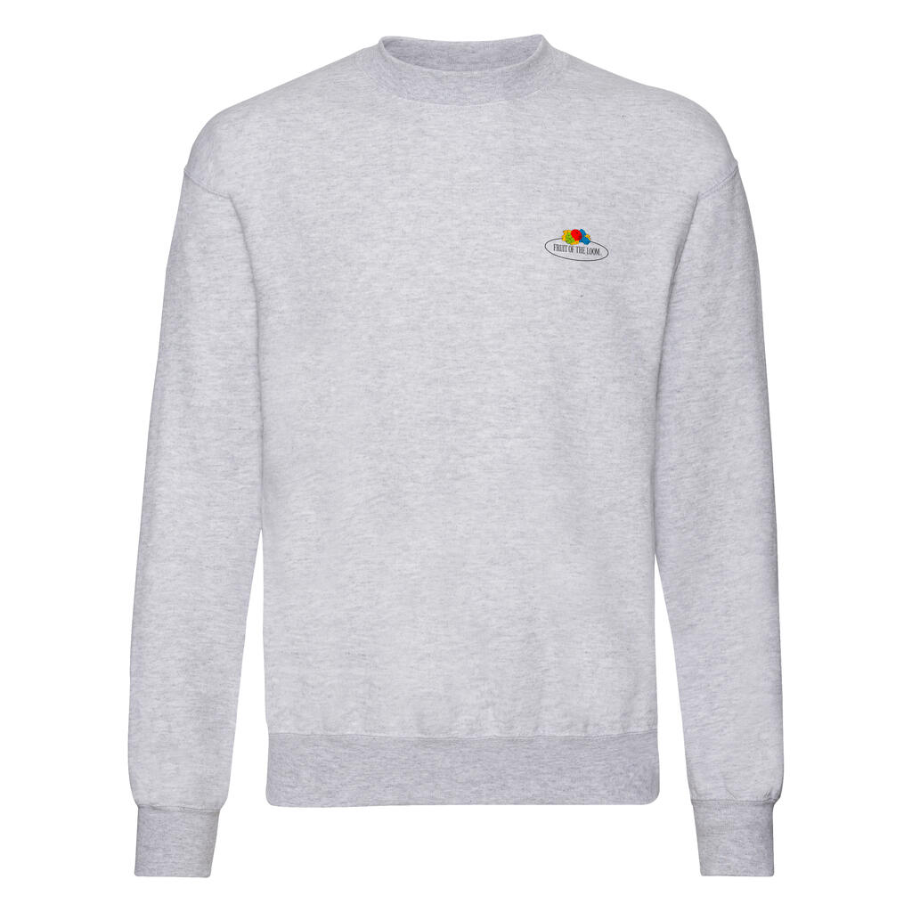 Sudadera Vintage Set In con logo pequeño impreso Heather Grey