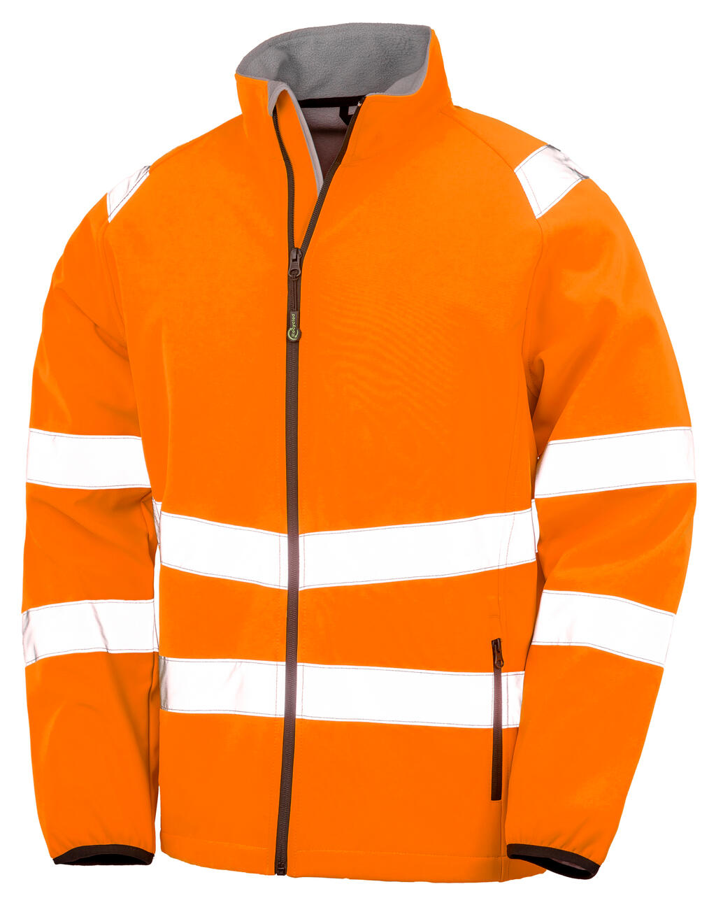 Softshell de seguridad imprimible reciclado Fluorescent Orange