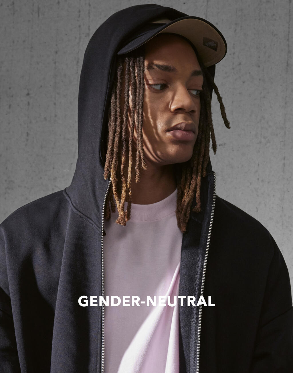  B & C Chaqueta con Cremallera y Capucha Influenceotro