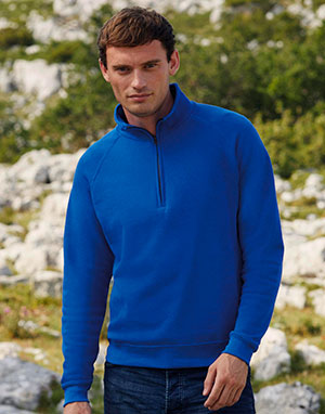 Fruit of the Loom Sudadera con cremallera al cuello 1/2 cremallera classic