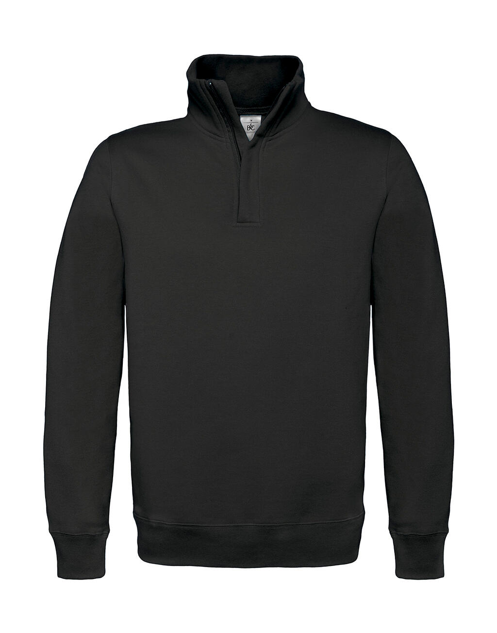 Sudadera cremallera 1/4 ID.004 Cotton Rich Black