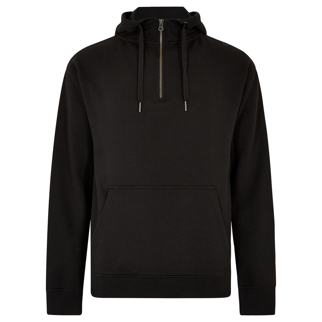 Sudadera con Capucha corte regular 1/4 cremallera Black