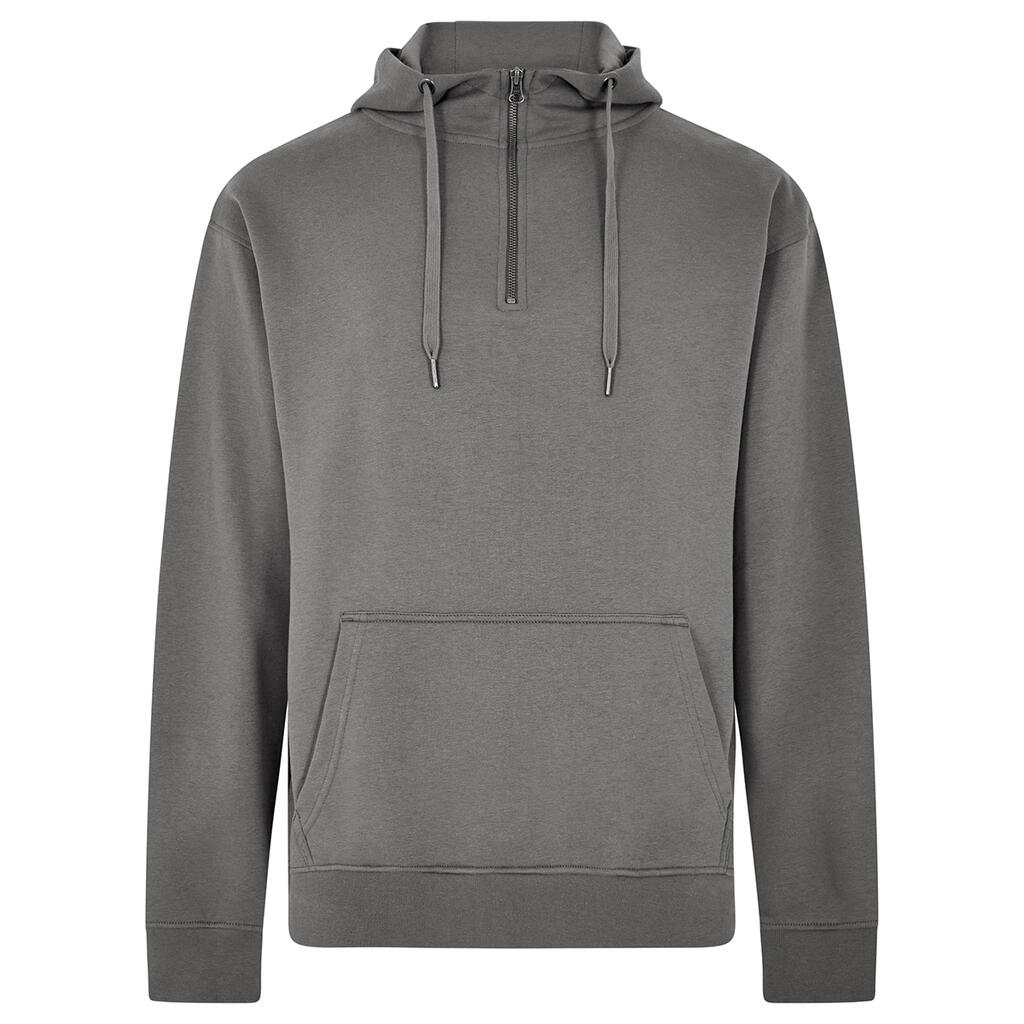 Sudadera con Capucha corte regular 1/4 cremallera Dark Grey