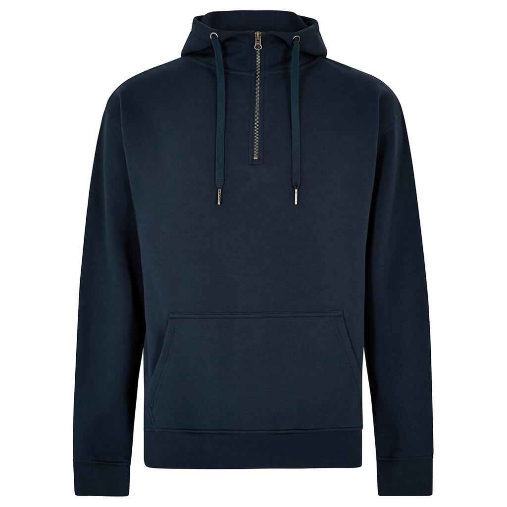 Sudadera con Capucha corte regular 1/4 cremallera Navy